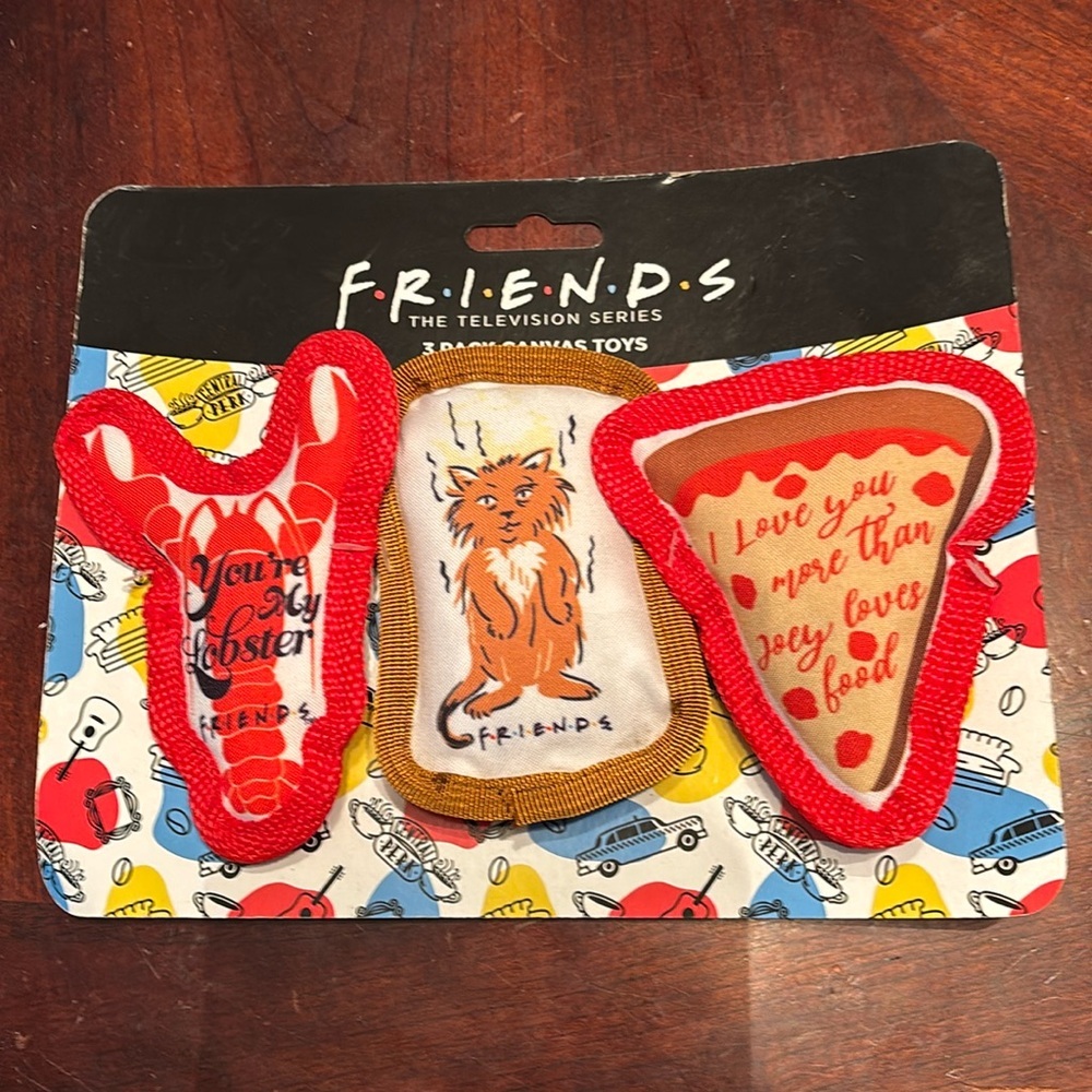 Friends the TV Show 3pc Cat Toy Set Canvas Catnip |